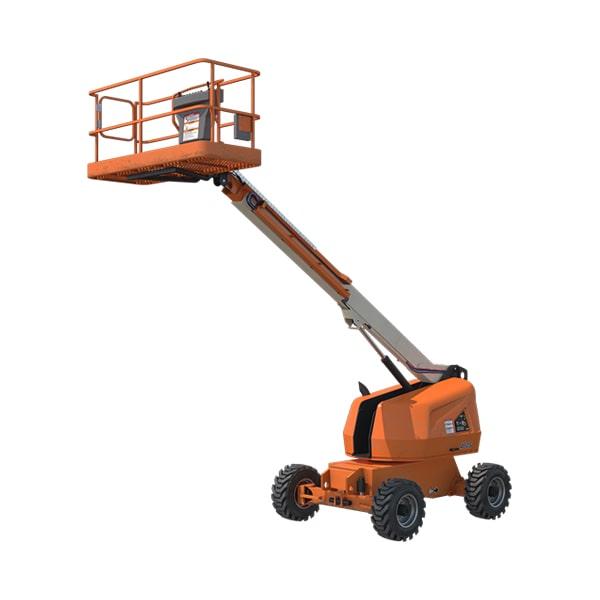 there are rough terrain boom lifts designed for use on uneven or unstable ground